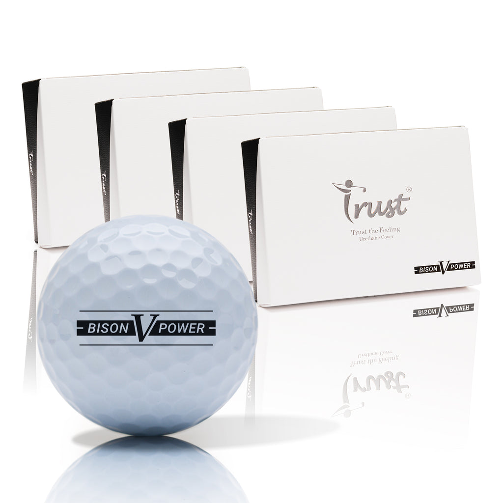 Trust Golfbälle Bison V Power - Für ambitionierte Golfer: Extreme Weite unter 169 km/h,  48 Bälle