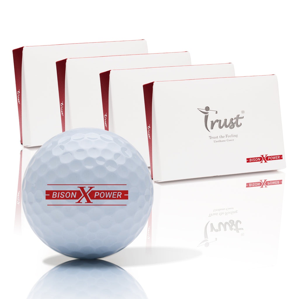 Trust Golfbälle Bison X Power - Für ambitionierte Golfer: Extreme Weite ab 169 km/h, 48 Bälle