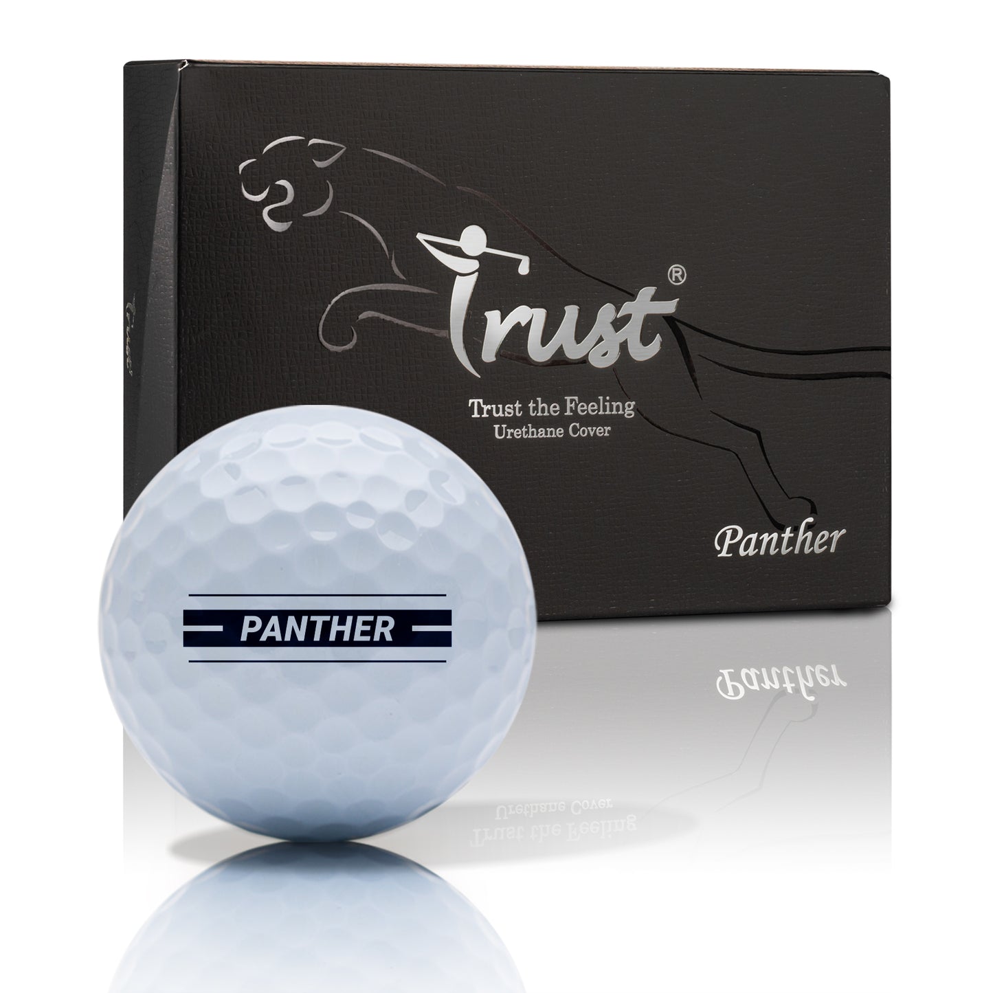 Trust Golfbälle Panther Weiß – Urethan, weiches Schlaggefühl, optimale Kombination aus Weite & Spin-Kontrolle, 12 Bälle